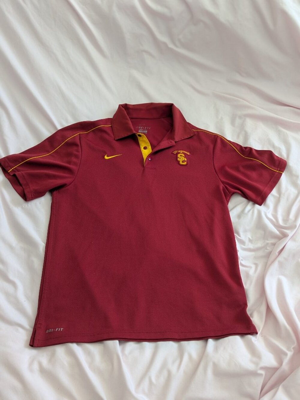 Nike Maroon USC Trojans Polo Shirt Size S